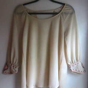 Blu Pepper Aztec Sleeve Blouse